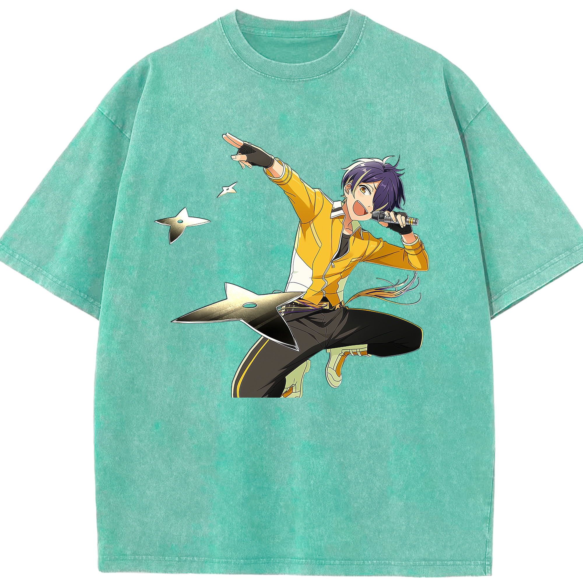 （画像用） あんさんぶるスターズ! Ensemble Stars 綿100% ヴィンテージ風 半袖Tシャツ（フロントプリント）